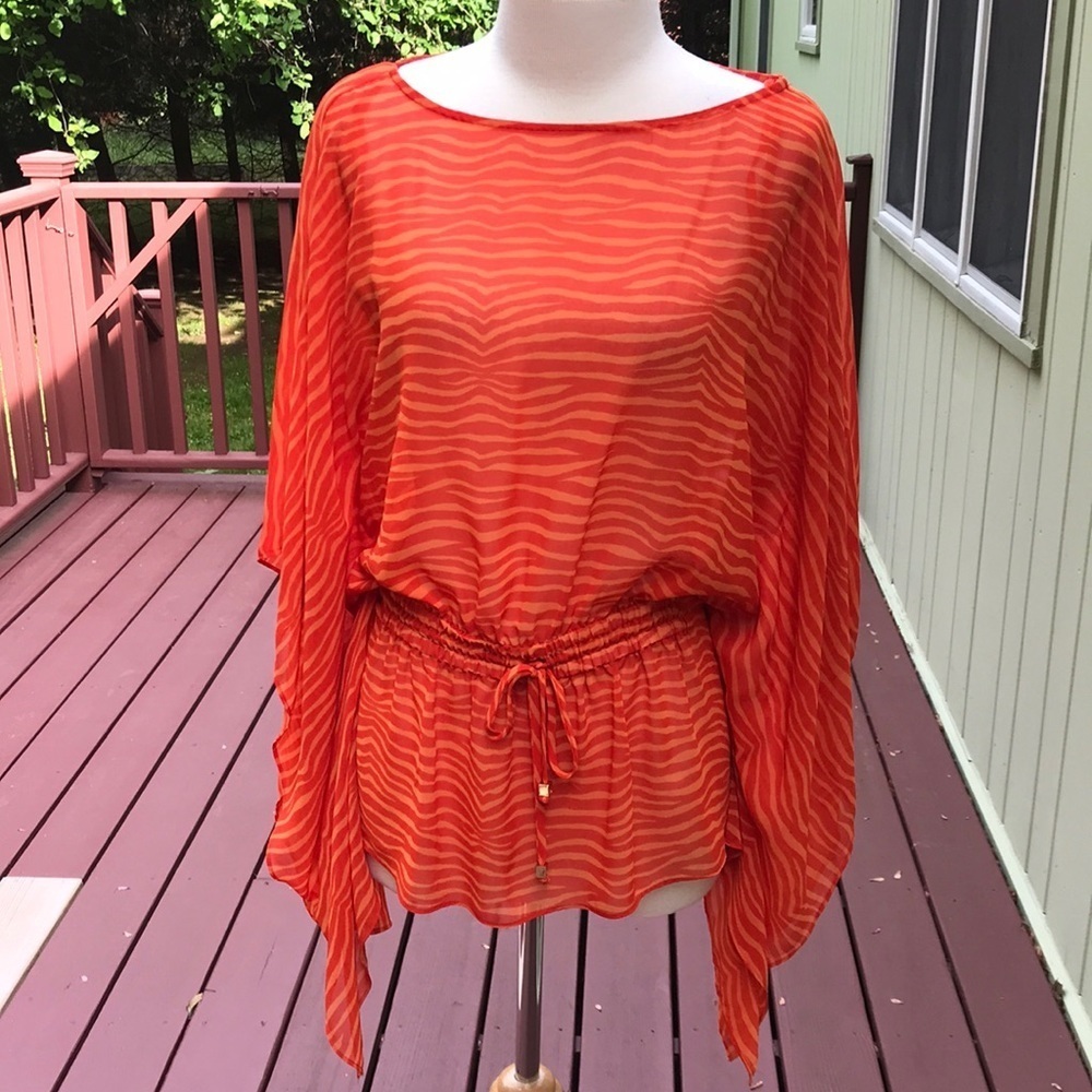 MICHAEL Michael Kors Size S/M orange multi cover up